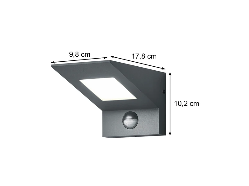 Trio Leuchten LED Außenwandleuchten 2er Set Mit Bewegungsmelder In Anthrazit 6 Trio Leuchten LED Außenwandleuchten 2er Set Mit Bewegungsmelder In Anthrazit – Bild 4