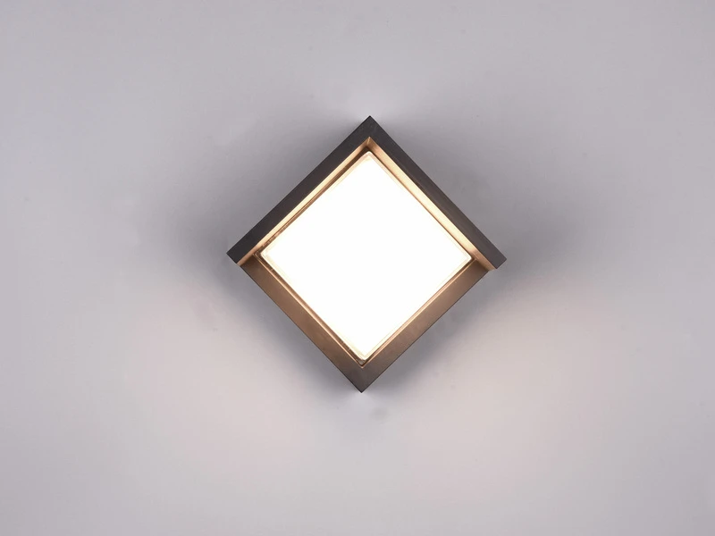 Reality Leuchten LED Außenwandleuchten 2er SET Schwarz Fassadenbeleuchtung Würfel Eckig 15x15cm 9 Reality Leuchten LED Außenwandleuchten 2er SET Schwarz Fassadenbeleuchtung Würfel Eckig 15x15cm – Bild 7