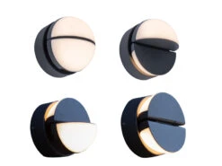 MeineWunschleuchte LED Außenwandleuchten 2er SET - Up And Down, 90° Beweglicher Kopf, ∅16cm -Bestes Beleuchtungs Geschäft led aussenwandleuchten 2er set up and down 90 bewe 2