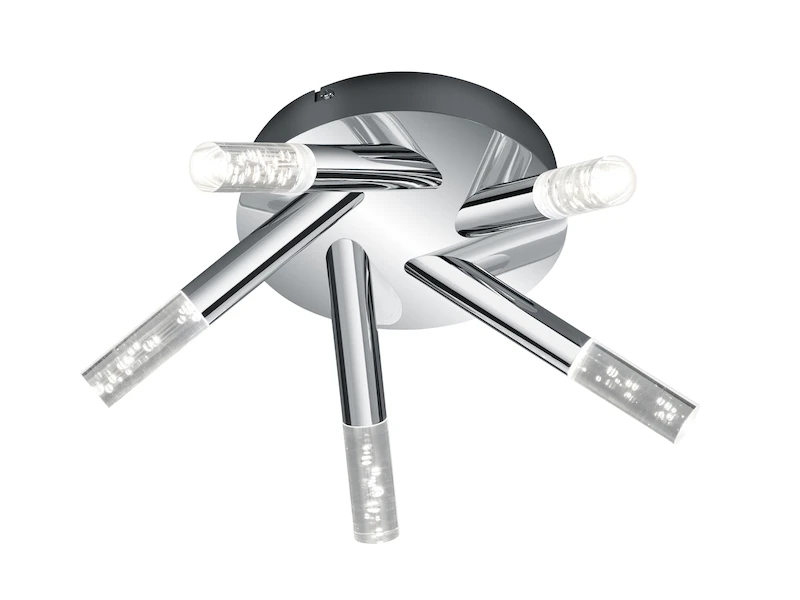 Trio Leuchten LED BAD Deckenleuchte BOLSA, Chrom, Acryl Transparent Klar, Ø 41 Cm 4 Trio Leuchten LED BAD Deckenleuchte BOLSA, Chrom, Acryl Transparent Klar, Ø 41 Cm – Bild 2