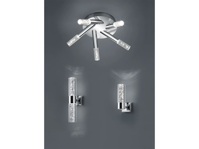 Trio Leuchten LED BAD Deckenleuchte BOLSA, Chrom, Acryl Transparent Klar, Ø 41 Cm 6 Trio Leuchten LED BAD Deckenleuchte BOLSA, Chrom, Acryl Transparent Klar, Ø 41 Cm – Bild 4