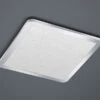 Trio Leuchten LED Bad Deckenleuchte CINZIA Chrom Mit Kristall Effekt & Dimmer 40x40cm -Bestes Beleuchtungs Geschäft led bad deckenleuchte cinzia chrom mit kristall ef