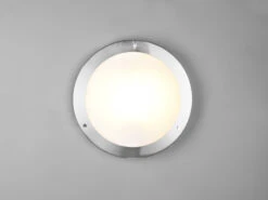 Trio Leuchten LED Bad Deckenleuchten In Silber Mit Glas Opal Weiß Ø 31,5cm - Badlampen -Bestes Beleuchtungs Geschäft led bad deckenleuchten in silber mit glas opal wei 6