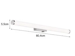 Trio Leuchten LED Bad Wandleuchte MATTIMO Mit Schalter Chrom 80cm - Spiegelleuchte -Bestes Beleuchtungs Geschäft led bad wandleuchte mattimo mit schalter chrom 80c 3