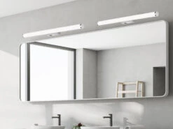 Trio Leuchten LED Bad Wandleuchte MATTIMO Mit Schalter Chrom 80cm - Spiegelleuchte -Bestes Beleuchtungs Geschäft led bad wandleuchte mattimo mit schalter chrom 80c 6