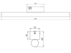 Trio Leuchten LED Bad Wandleuchte MATTIMO Mit Schalter Schwarz 40cm - Spiegelleuchte -Bestes Beleuchtungs Geschäft led bad wandleuchte mattimo mit schalter schwarz 4 7
