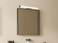 Trio Leuchten LED Bad Wandleuchte MATTIMO Mit Schalter Schwarz 60cm - Spiegelleuchte -Bestes Beleuchtungs Geschäft led bad wandleuchte mattimo mit schalter schwarz 6 6