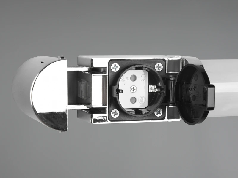 Trio Leuchten LED Bad Wandleuchte PIERA Mit Steckdose Chrom 119cm - Spiegelleuchte 9 Trio Leuchten LED Bad Wandleuchte PIERA Mit Steckdose Chrom 119cm - Spiegelleuchte – Bild 7