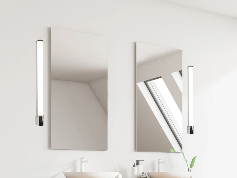 Trio Leuchten LED Bad Wandleuchte PIERA Mit Steckdose Chrom 79cm - Spiegelleuchte 7 Trio Leuchten LED Bad Wandleuchte PIERA Mit Steckdose Chrom 79cm - Spiegelleuchte – Bild 5