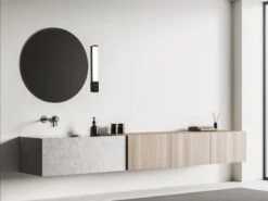 Trio Leuchten LED Bad Wandleuchte PIERA Mit Steckdose Schwarz 41,5cm -Spiegelleuchte -Bestes Beleuchtungs Geschäft led bad wandleuchte piera mit steckdose schwarz 41 5