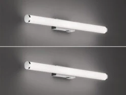 Trio Leuchten LED Bad Wandleuchten 2er Set Mit Schalter Chrom 60cm - Spiegelleuchte -Bestes Beleuchtungs Geschäft led bad wandleuchten 2er set mit schalter chrom 60 2