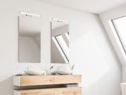 Trio Leuchten LED Bad Wandleuchten 2er Set Mit Schalter Chrom 60cm - Spiegelleuchte -Bestes Beleuchtungs Geschäft led bad wandleuchten 2er set mit schalter chrom 60 5