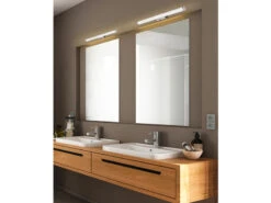 Trio Leuchten LED Bad Wandleuchten 2er Set Mit Schalter Chrom 60cm - Spiegelleuchte -Bestes Beleuchtungs Geschäft led bad wandleuchten 2er set mit schalter chrom 60 8