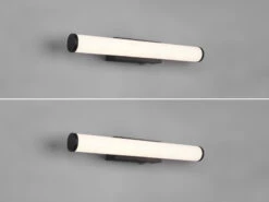 Trio Leuchten LED Bad Wandleuchten 2er Set Mit Schalter Schwarz 40cm - Spiegelleuchte -Bestes Beleuchtungs Geschäft led bad wandleuchten 2er set mit schalter schwarz 1 12