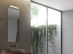 Trio Leuchten LED Bad Wandleuchten 2er Set Mit Schalter Schwarz 40cm - Spiegelleuchte -Bestes Beleuchtungs Geschäft led bad wandleuchten 2er set mit schalter schwarz 1 16