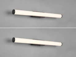 Trio Leuchten LED Bad Wandleuchten 2er Set Mit Schalter Schwarz 60cm - Spiegelleuchte -Bestes Beleuchtungs Geschäft led bad wandleuchten 2er set mit schalter schwarz 1 2