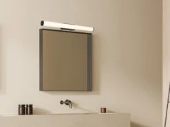 Trio Leuchten LED Bad Wandleuchten 2er Set Mit Schalter Schwarz 60cm - Spiegelleuchte -Bestes Beleuchtungs Geschäft led bad wandleuchten 2er set mit schalter schwarz 1 6