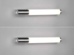 Trio Leuchten LED Bad Wandleuchten 2er Set Mit Steckdose Chrom 41,5cm - Spiegelleuchte -Bestes Beleuchtungs Geschäft led bad wandleuchten 2er set mit steckdose chrom 4 2