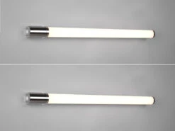 Trio Leuchten LED Bad Wandleuchten 2er Set Mit Steckdose Chrom 79cm - Spiegelleuchte -Bestes Beleuchtungs Geschäft led bad wandleuchten 2er set mit steckdose chrom 7 2