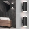 Trio Leuchten LED Badezimmer Wandleuchte 2er Set Up Down In Schwarz 16,6cm - Spiegelleuchte -Bestes Beleuchtungs Geschäft led badezimmer wandleuchte 2er set up down in schw