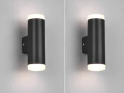 Trio Leuchten LED Badezimmer Wandleuchte 2er Set Up Down In Schwarz 16,6cm - Spiegelleuchte -Bestes Beleuchtungs Geschäft led badezimmer wandleuchte 2er set up down in schw 2