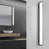 Trio Leuchten LED Badezimmer Wandleuchte FABIO In Schwarz 80cm - Spiegelleuchte