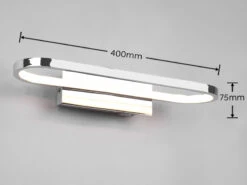 Trio Leuchten LED Badezimmer Wandleuchte GIANNI In Chrom, Breite 40cm - Spiegelleuchte -Bestes Beleuchtungs Geschäft led badezimmer wandleuchte gianni in chrom breite 1 12