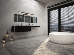 Trio Leuchten LED Badezimmer Wandleuchte GIANNI In Schwarz, Breite 60cm - Spiegelleuchte -Bestes Beleuchtungs Geschäft led badezimmer wandleuchte gianni in schwarz breit 6