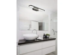 Trio Leuchten LED Badezimmer Wandleuchte GIANNI In Schwarz, Breite 60cm - Spiegelleuchte -Bestes Beleuchtungs Geschäft led badezimmer wandleuchte gianni in schwarz breit 7