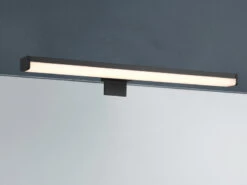 Trio Leuchten LED Badezimmer Wandleuchte LINO In Schwarz, Breite 40cm - Spiegelleuchte -Bestes Beleuchtungs Geschäft led badezimmer wandleuchte lino in schwarz breite 1 5