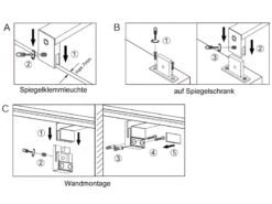 Trio Leuchten LED Badezimmer Wandleuchten 2er Set In Chrom, Breite 40cm - Spiegelleuchte -Bestes Beleuchtungs Geschäft led badezimmer wandleuchten 2er set in chrom breit 6