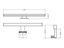 Trio Leuchten LED Badezimmer Wandleuchten 2er Set In Chrom, Breite 40cm - Spiegelleuchte -Bestes Beleuchtungs Geschäft led badezimmer wandleuchten 2er set in chrom breit 7