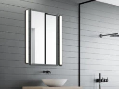 Trio Leuchten LED Badezimmer Wandleuchten 2er Set In Schwarz 120cm - Spiegelleuchte -Bestes Beleuchtungs Geschäft led badezimmer wandleuchten 2er set in schwarz 120 5