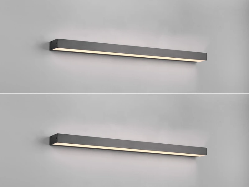 Trio Leuchten LED Badezimmer Wandleuchten 2er Set Schwarz 90cm - Up-Down Spiegelleuchte 5 Trio Leuchten LED Badezimmer Wandleuchten 2er Set Schwarz 90cm - Up-Down Spiegelleuchte – Bild 3