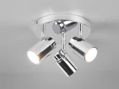 Trio Leuchten LED Badezimmerlampe Deckenstrahler 3 Flammig Rund Schwenkbar Chrom -Bestes Beleuchtungs Geschäft led badezimmerlampe deckenstrahler 3 flammig rund 1 10