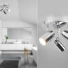 Trio Leuchten LED Badezimmerlampe Deckenstrahler 3 Flammig Rund Schwenkbar Chrom -Bestes Beleuchtungs Geschäft led badezimmerlampe deckenstrahler 3 flammig rund 1 8