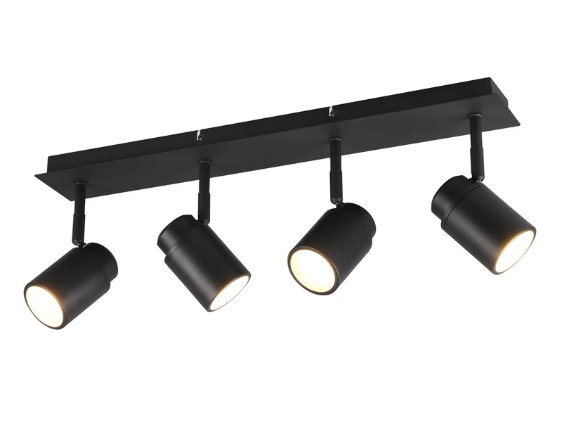 Trio Leuchten LED Badezimmerlampe Deckenstrahler 4 Flammig Schwenkbar In Schwarz 4 Trio Leuchten LED Badezimmerlampe Deckenstrahler 4 Flammig Schwenkbar In Schwarz – Bild 2