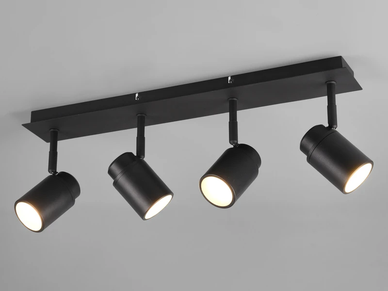 Trio Leuchten LED Badezimmerlampe Deckenstrahler 4 Flammig Schwenkbar In Schwarz 5 Trio Leuchten LED Badezimmerlampe Deckenstrahler 4 Flammig Schwenkbar In Schwarz – Bild 3
