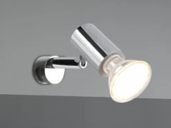 Trio Leuchten LED Badezimmerlampe Dimmbar Chrom - Spiegelklemmleuchte Mit Schwenkbarem Spot -Bestes Beleuchtungs Geschäft led badezimmerlampe dimmbar chrom spiegelklemmleuc 2