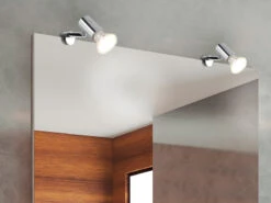 Trio Leuchten LED Badezimmerlampe Dimmbar Chrom - Spiegelklemmleuchte Mit Schwenkbarem Spot -Bestes Beleuchtungs Geschäft led badezimmerlampe dimmbar chrom spiegelklemmleuc 4