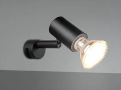 Trio Leuchten LED Badezimmerlampe Dimmbar Schwarz, Spiegelklemmleuchte Mit Schwenkbarem Spot -Bestes Beleuchtungs Geschäft led badezimmerlampe dimmbar schwarz spiegelklemmle 2