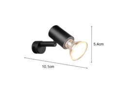 Trio Leuchten LED Badezimmerlampe Dimmbar Schwarz, Spiegelklemmleuchte Mit Schwenkbarem Spot -Bestes Beleuchtungs Geschäft led badezimmerlampe dimmbar schwarz spiegelklemmle 3