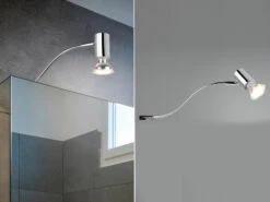 Trio Leuchten LED Badezimmerlampe In Chrom Für Spiegelschrank Mit Schwenkbarem Spot
