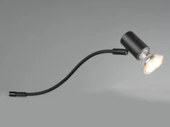 Trio Leuchten LED Badezimmerlampe In Schwarz Für Spiegelschrank Mit Schwenkbarem Spot -Bestes Beleuchtungs Geschäft led badezimmerlampe in schwarz fuer spiegelschrank 2