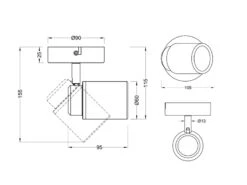 Trio Leuchten LED Badezimmerlampe Wandstrahler 1 Flammig Schwenkbar In Schwarz -Bestes Beleuchtungs Geschäft led badezimmerlampe wandstrahler 1 flammig schwenk 14