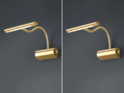 Trio Leuchten LED Bilderleuchte Im 2er Set Aus Messing Matt Mit Flexarm & Drehdimmer -Bestes Beleuchtungs Geschäft led bilderleuchte im 2er set aus messing matt mit 1 2