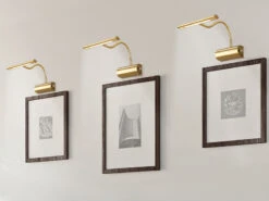 Trio Leuchten LED Bilderleuchte Im 2er Set Aus Messing Matt Mit Flexarm & Drehdimmer -Bestes Beleuchtungs Geschäft led bilderleuchte im 2er set aus messing matt mit 1 4