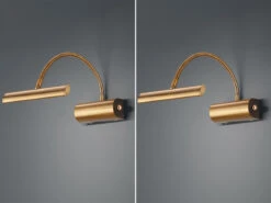 Trio Leuchten LED Bilderleuchte Im 2er Set In Altmessing Mit Flexarm & Drehdimmer