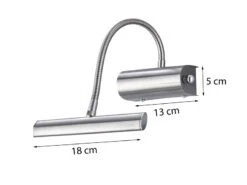 Trio Leuchten LED Bilderleuchte Im 2er Set In Silber Matt Mit Flexarm & Drehdimmer -Bestes Beleuchtungs Geschäft led bilderleuchte im 2er set in silber matt mit fl 3