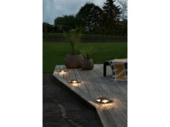 Konstsmide LED Bodenaufbaustrahler 4flammig Aufbauspot Aussen Anthrazit ALU Ø20cm IP65 -Bestes Beleuchtungs Geschäft led bodenaufbaustrahler 4flammig aufbauspot aussen 2